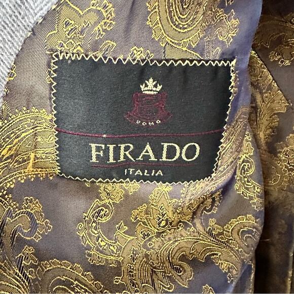 Firado Italia Gray Wool Men’s Blazer Jacket 44R Super 140’s - Picture 5 of 10